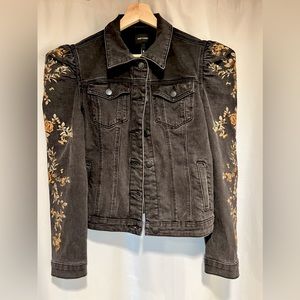 Driftwood (Anthropologie) black denim jacket size small